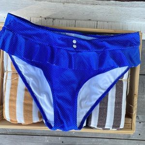 Freya luxury bikini bottom.  Ruffle detail with cute buttons.